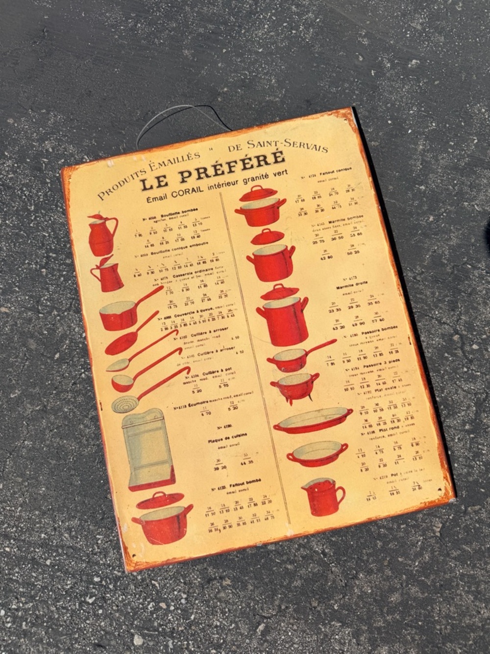 Le Préféré Red Kitchenware Wall Art Print